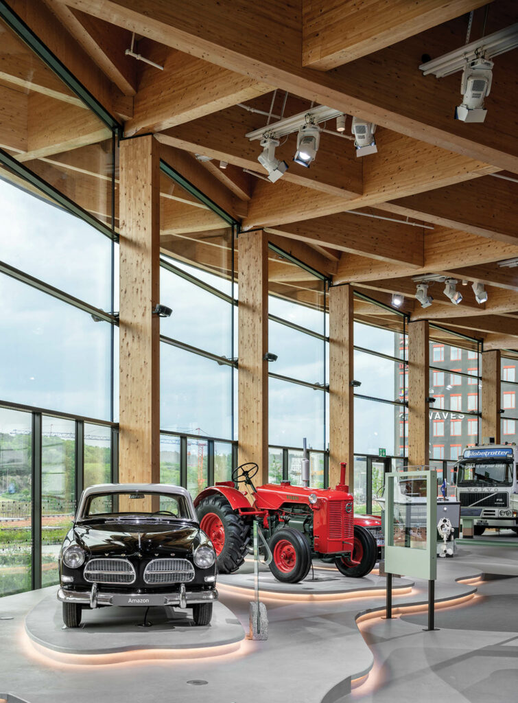 vintage volvo cars in red and black