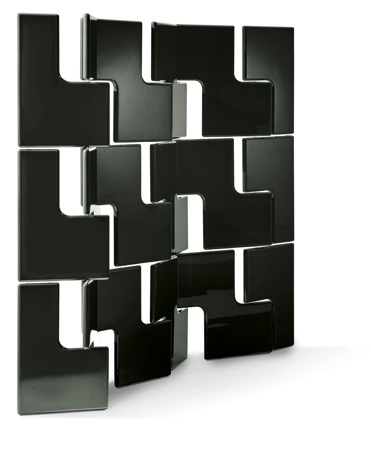 multiple black stainless-steel modules all together