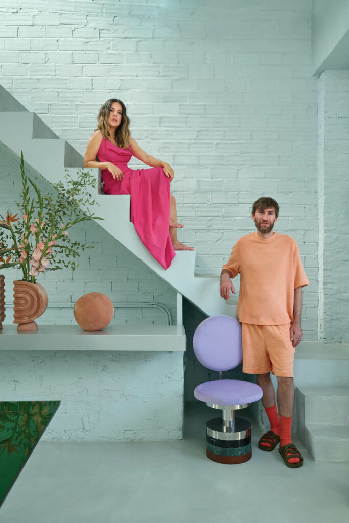 Masquespacio cofounders posing by the stairs