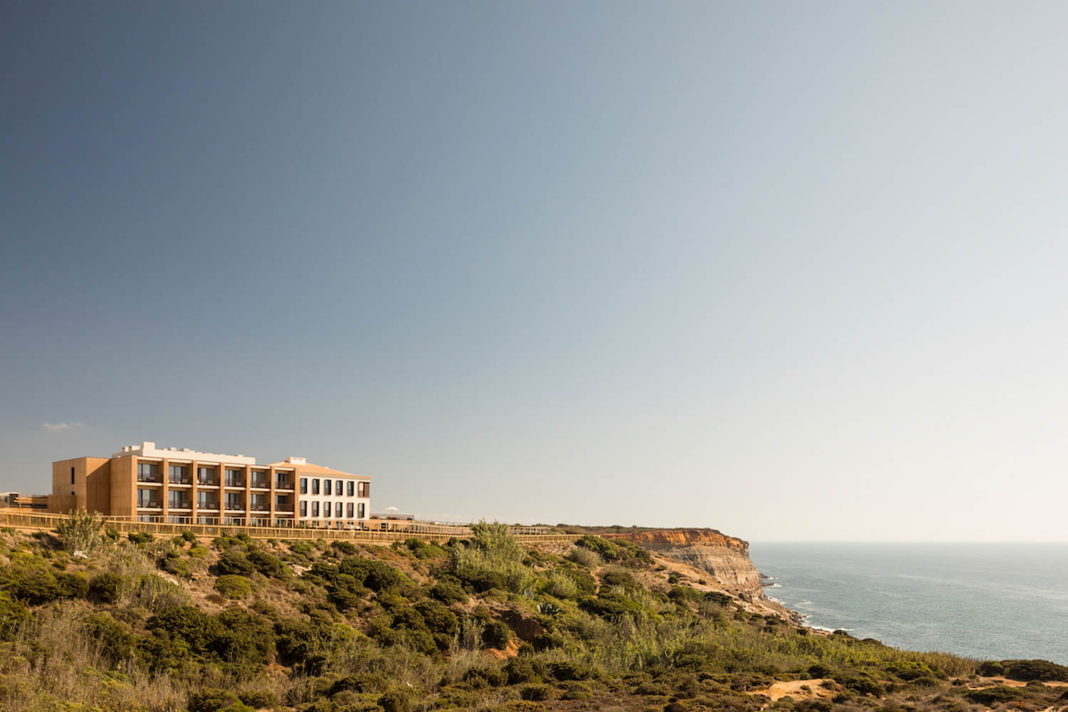 exterior of the Aethos Ericeira hotel on a cliff